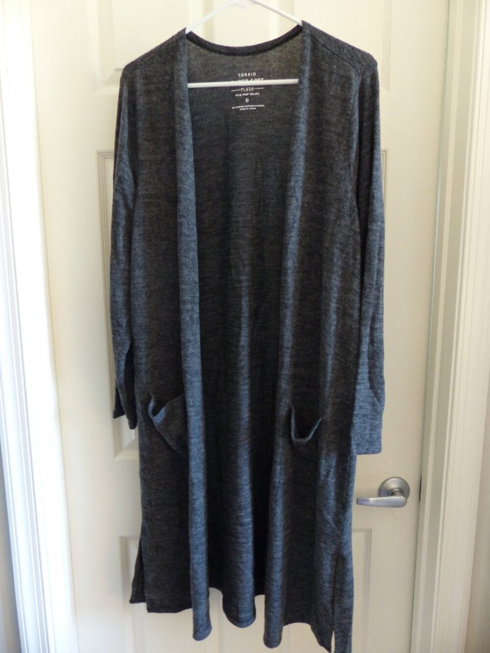 Torrid Super Soft Plush Duster - Dark Gray